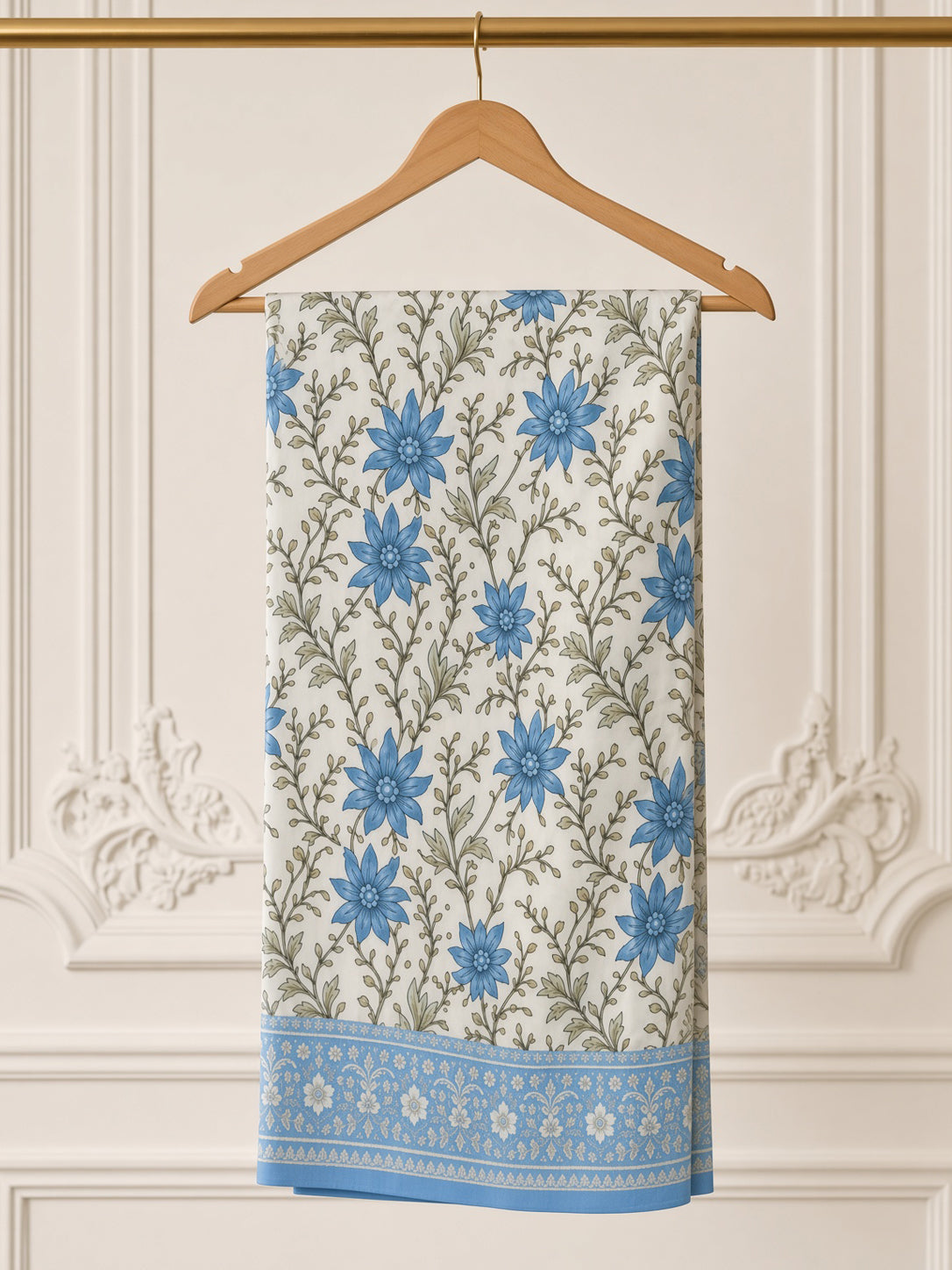 Zariya Sky Bloom viscose embroidered 3-piece stitched suit by Moosani Studio