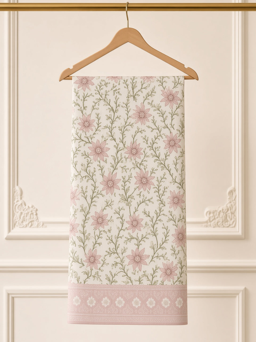 Zariya Blush Rose viscose embroidered 3-piece stitched suit by Moosani Studio