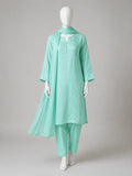 Luxury Raw Silk 3-Piece Suit – Mint Green